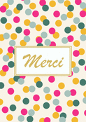 Merci color&eacute; avec des pois plein de vie